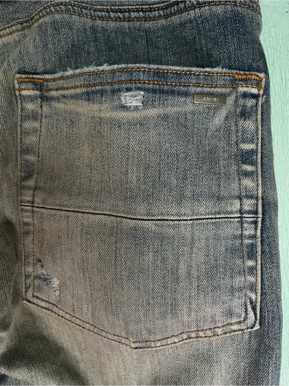 AMIRI MX1 Clay Indigo Red Jeans Men’s 32